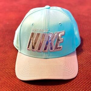 Rare VTG Nike “Just Do It” Snap Back Mirrored Block Letters Baseball Hat OSFA